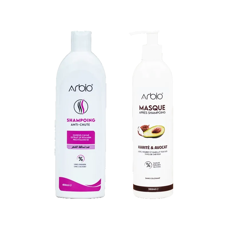 Shampoing cheveux ANTI-CHUTE &Masque Karité Avocat