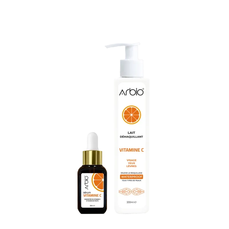 SÉRUM VITAMINE C + LAIT DÉMAQUILLANT VITAMINE C