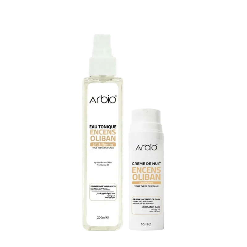 Crème de nuit encens oliban + Eau tonique encens oliban