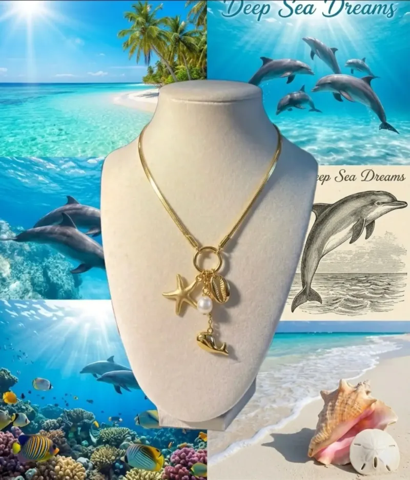 🌊🐋 Ocean Treasure Necklace Stainless Steel: