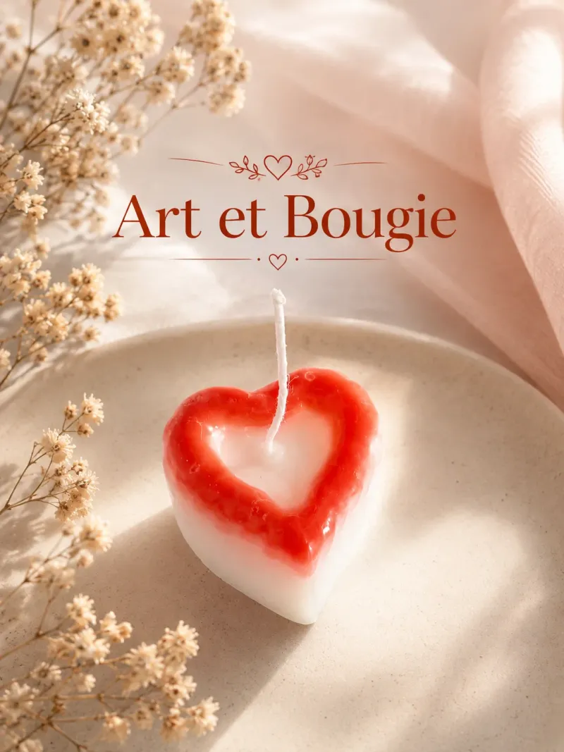Bougies coeur ou fleur