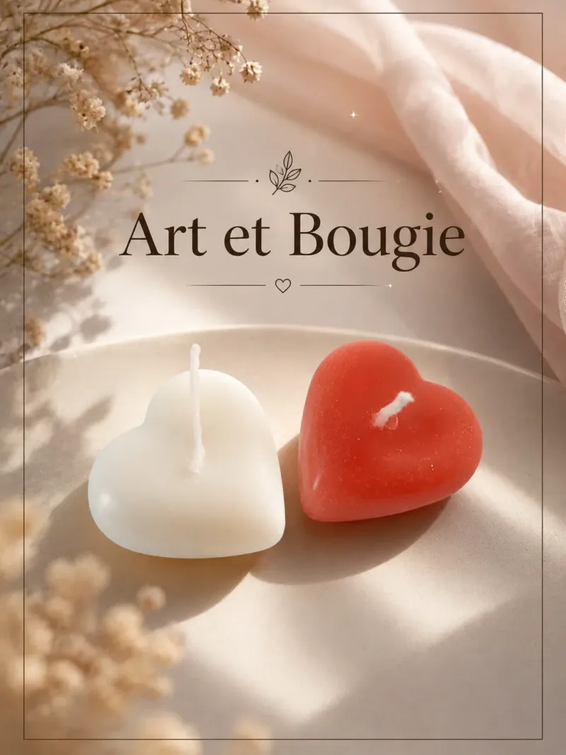 Bougies coeur ou fleur