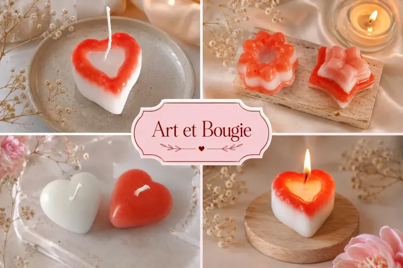 Bougies coeur ou fleur