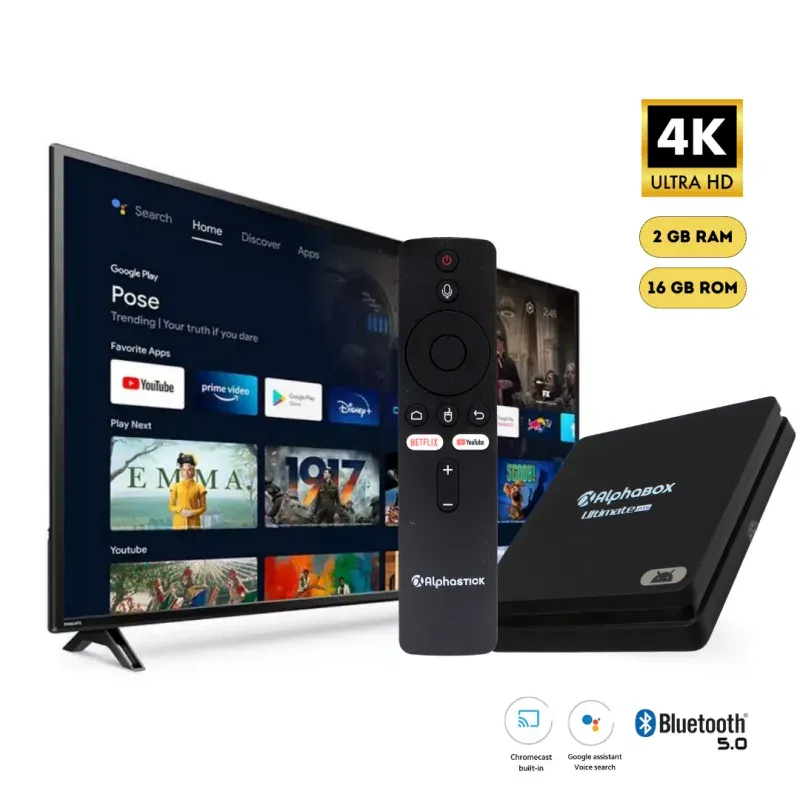 Box Android Alpha Ultimate 4K 2Go 16 Go