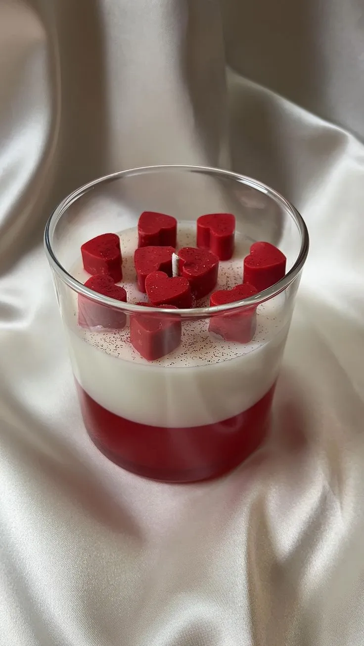 Heart candle jar