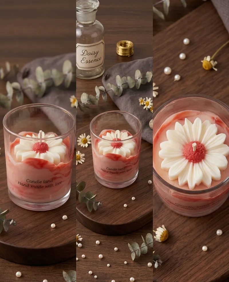Fleur tulip bougie + verre
