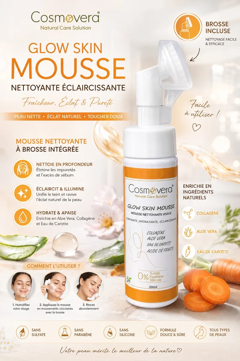 Glow skin mousse