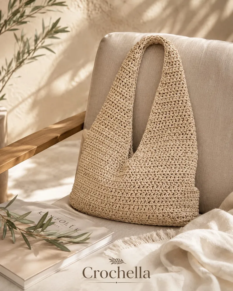Crochet tote bag