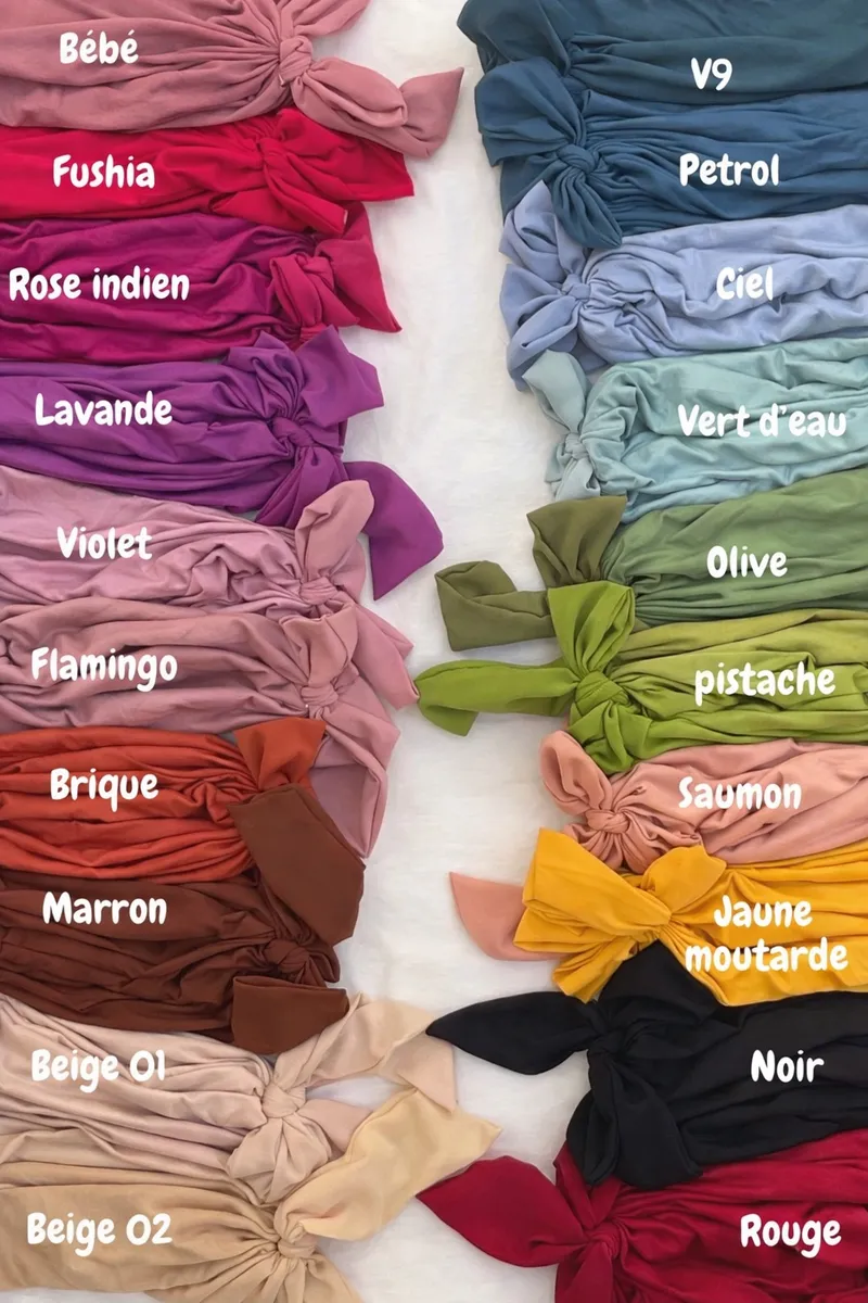 Turban en coton avec papillon chiffon démontable 😍