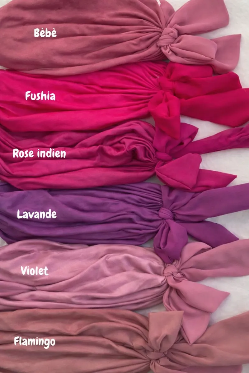 Turban en coton avec papillon chiffon démontable 😍