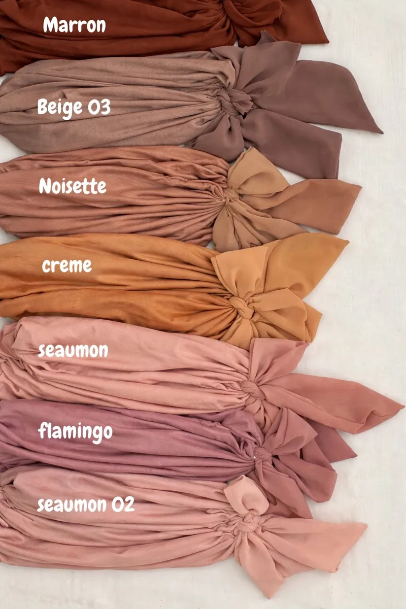 Turban en coton avec papillon chiffon démontable 😍