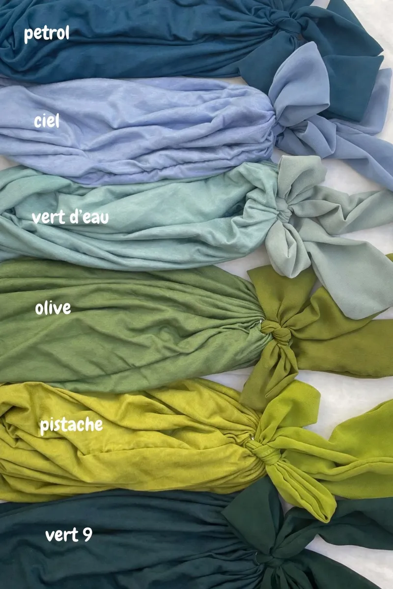 Turban en coton avec papillon chiffon démontable 😍