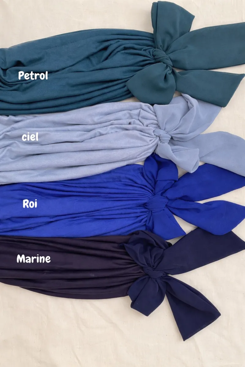 Turban en coton avec papillon chiffon démontable 😍
