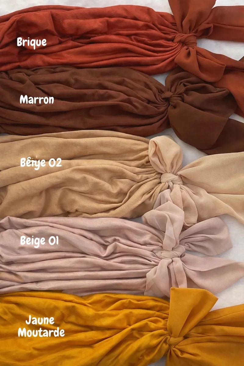 Turban en coton avec papillon chiffon démontable 😍