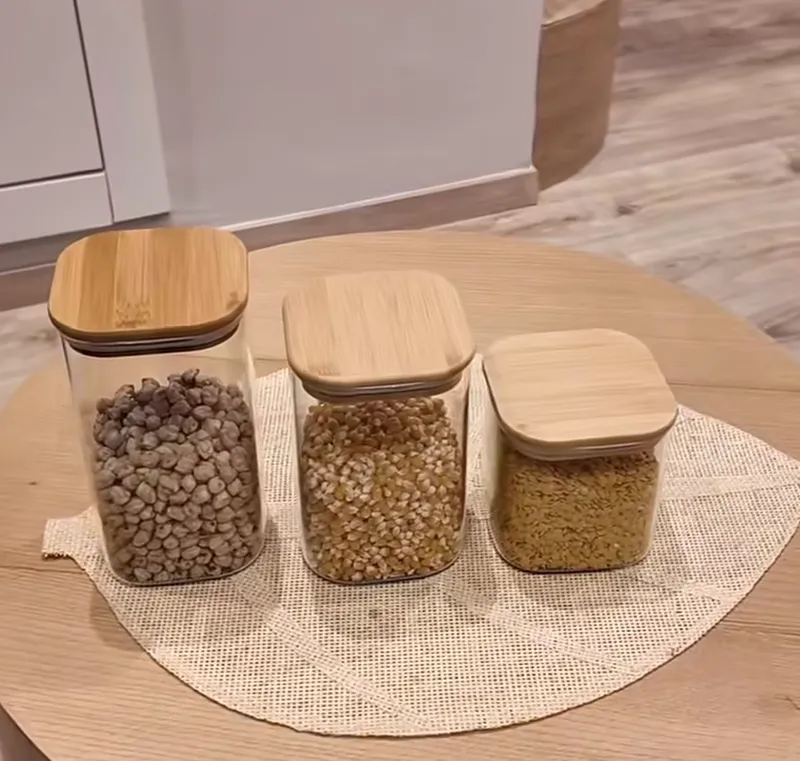 Porte Épices 3 Pièces En verre