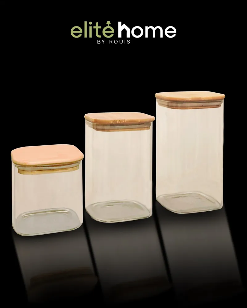 Porte Épices 3 Pièces En verre