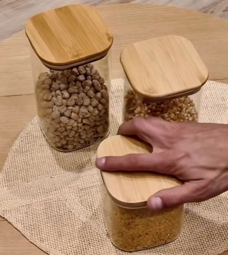 Porte Épices 3 Pièces En verre