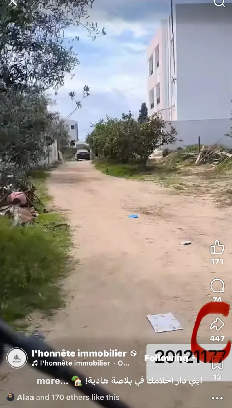 Terrain a vendre pres yesmine hammamet en 2eme position