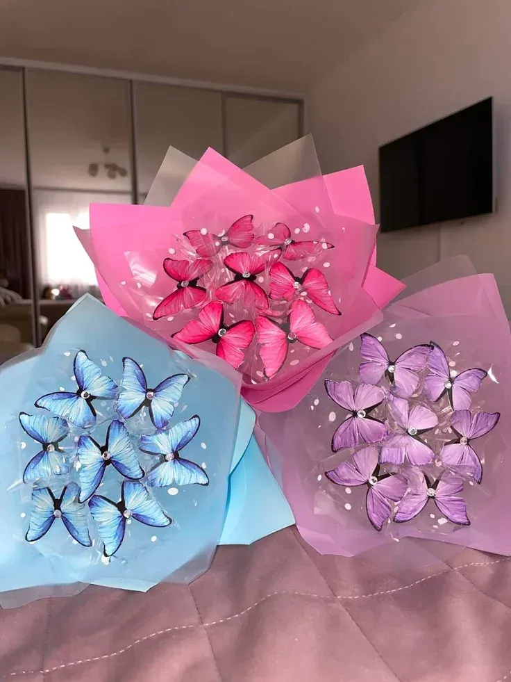 un bouquet de papillons