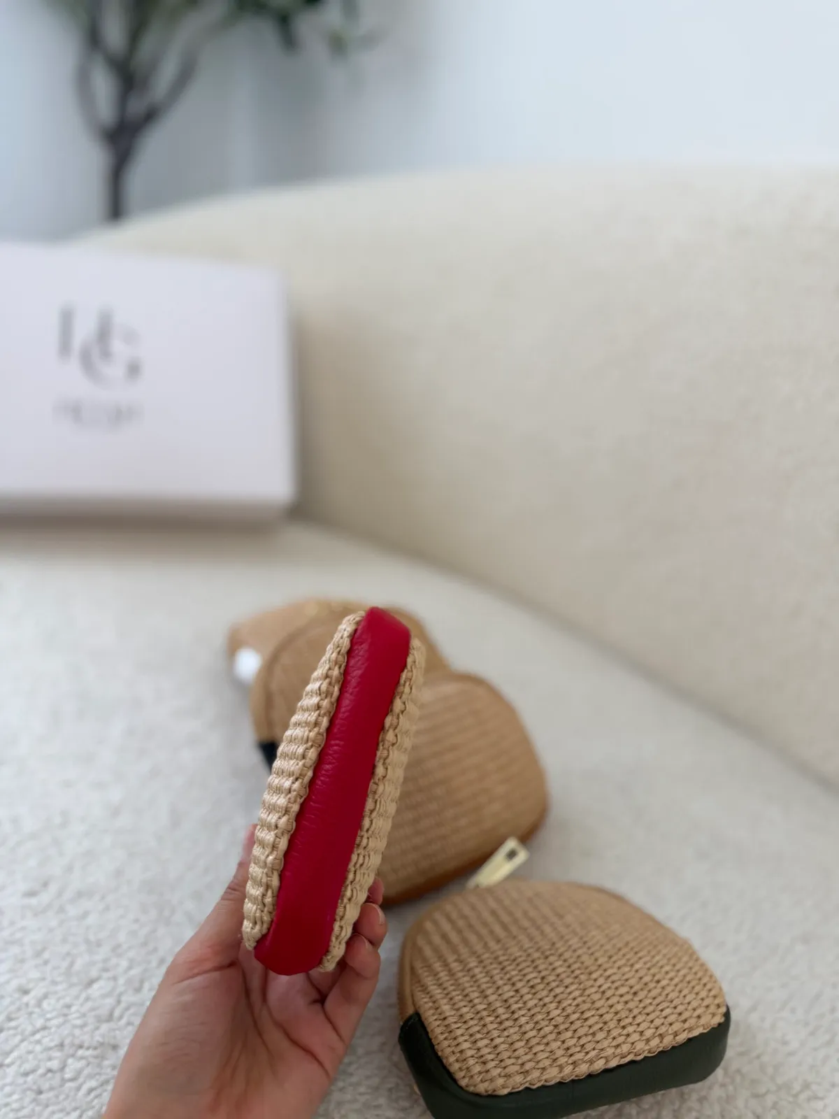 Pochette Raphia Élégance