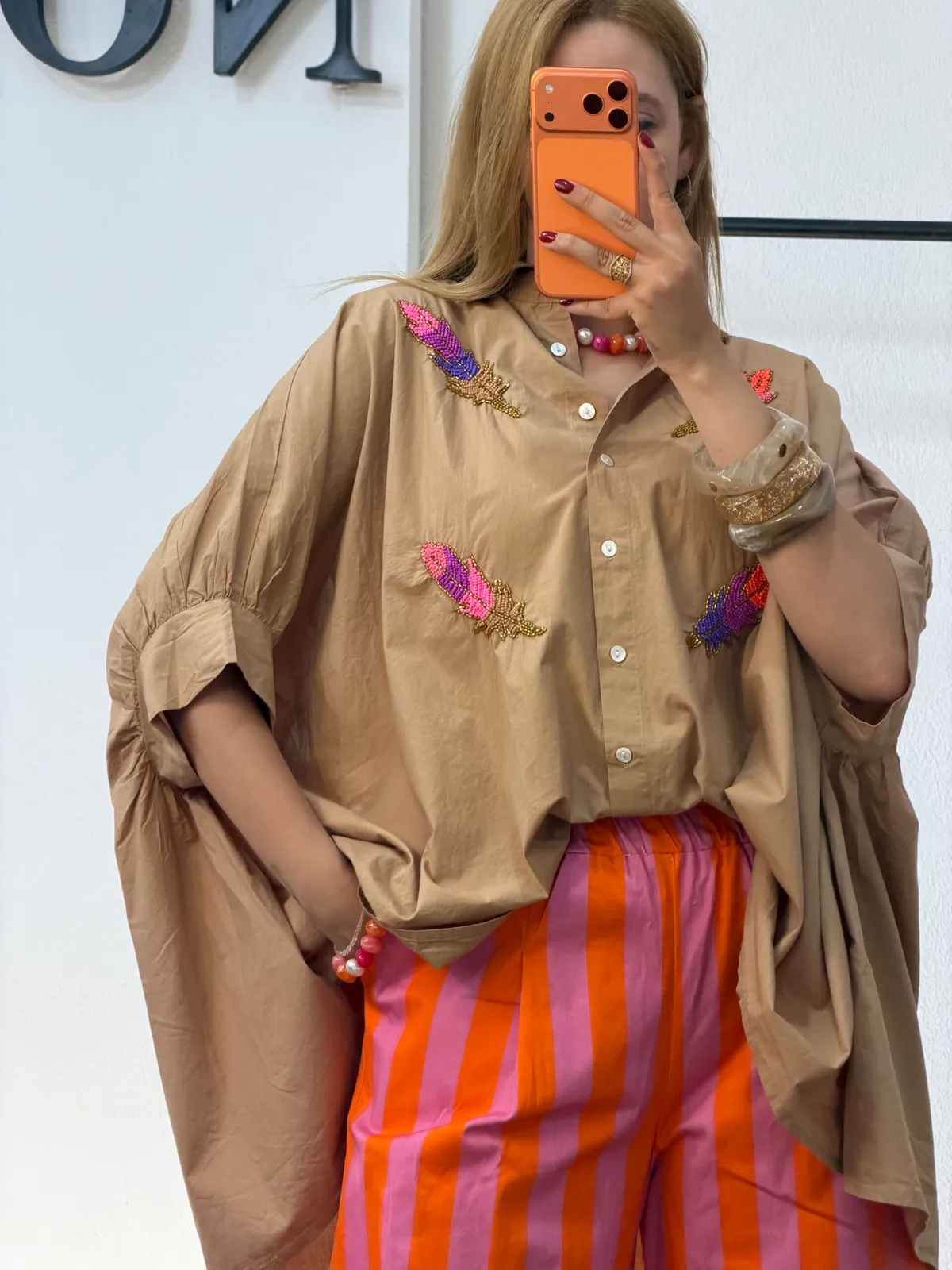 Chemise Plumes Bohème