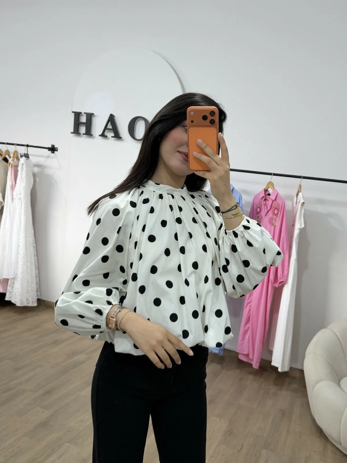 Chemise Polka Élégance