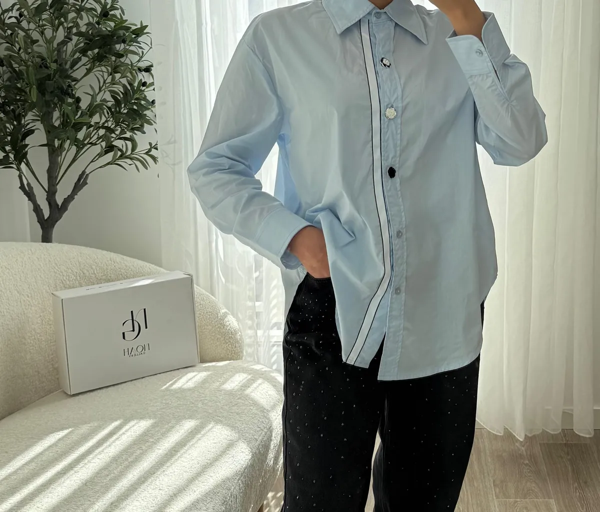 Chemise Bouton de Lune