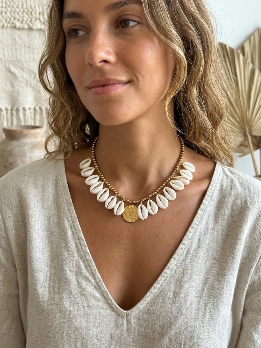 Collier Choker Coquillages