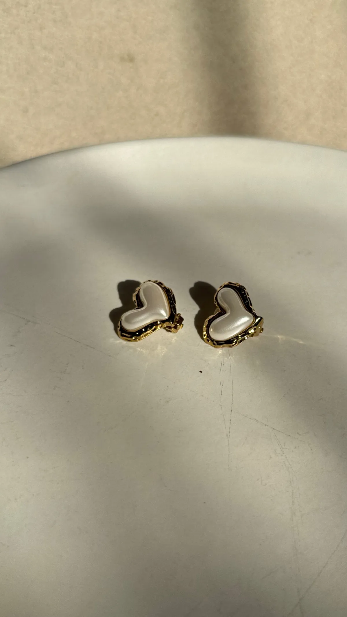 Boucles d’oreilles Cœur Perlé