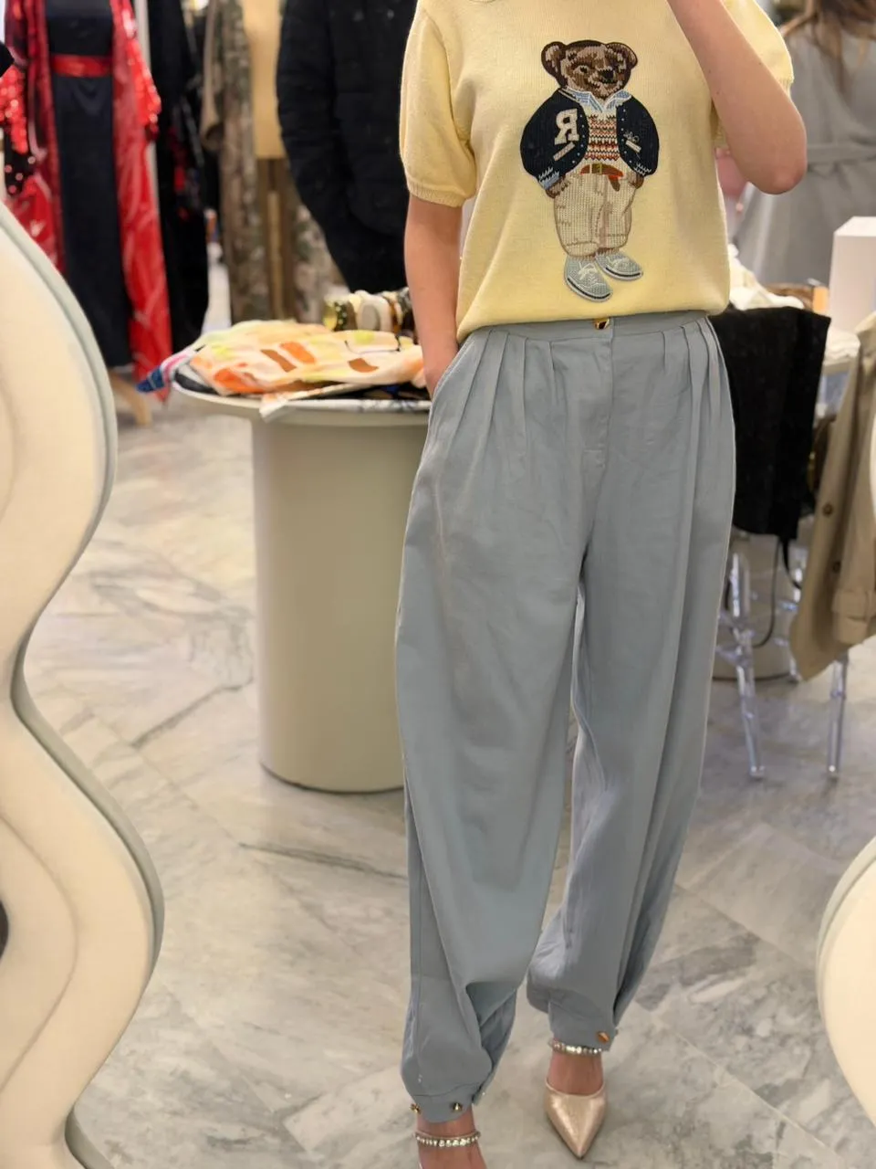 Pantalon Élégance Ivoire