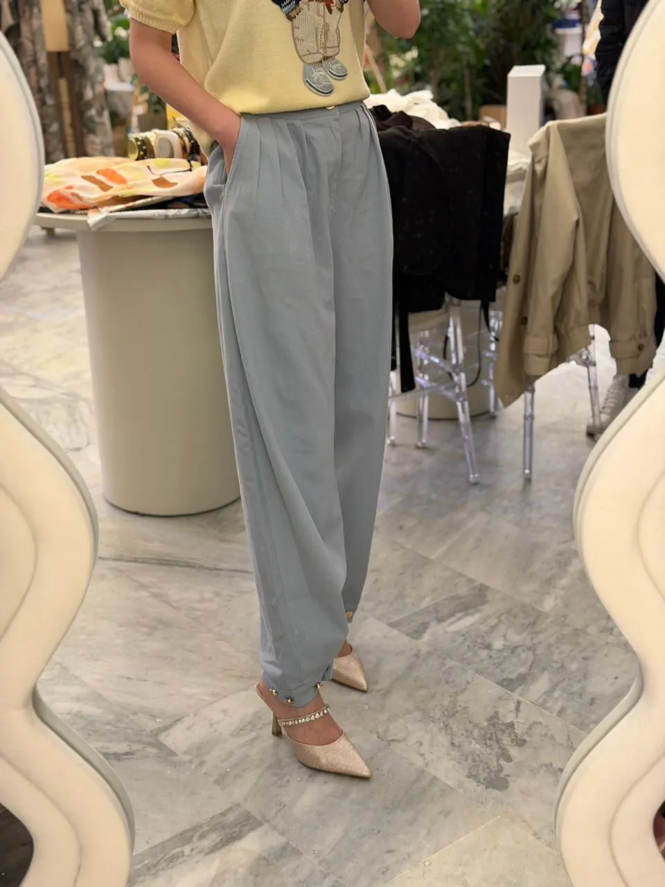 Pantalon Élégance Ivoire