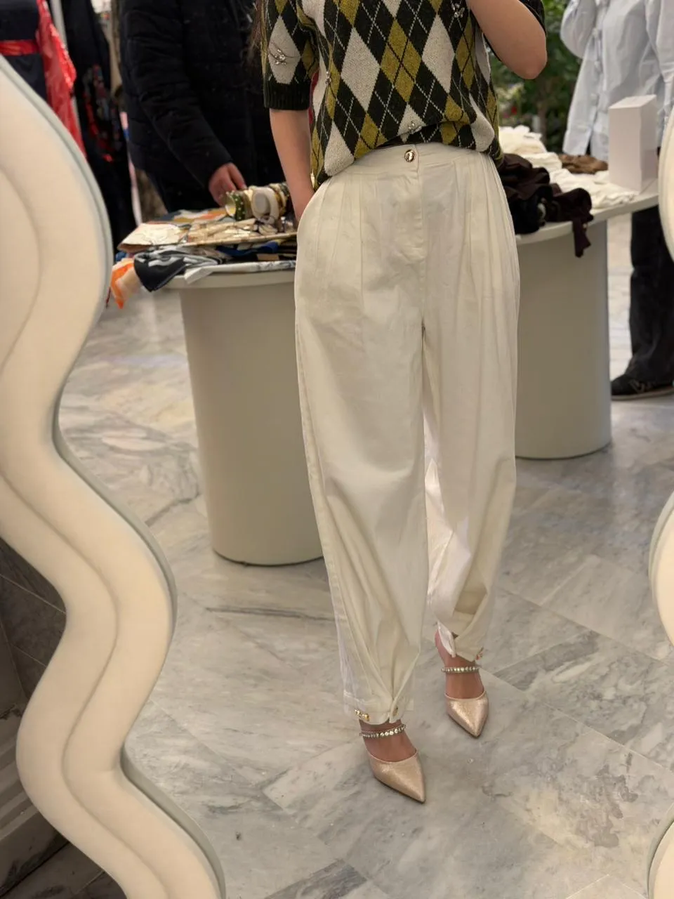 Pantalon Élégance Ivoire
