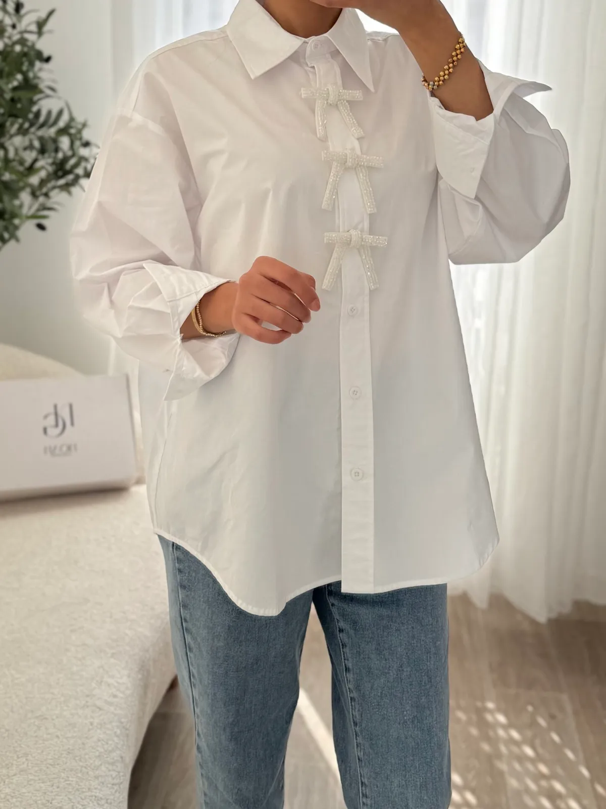 Chemise Blanche Papillon