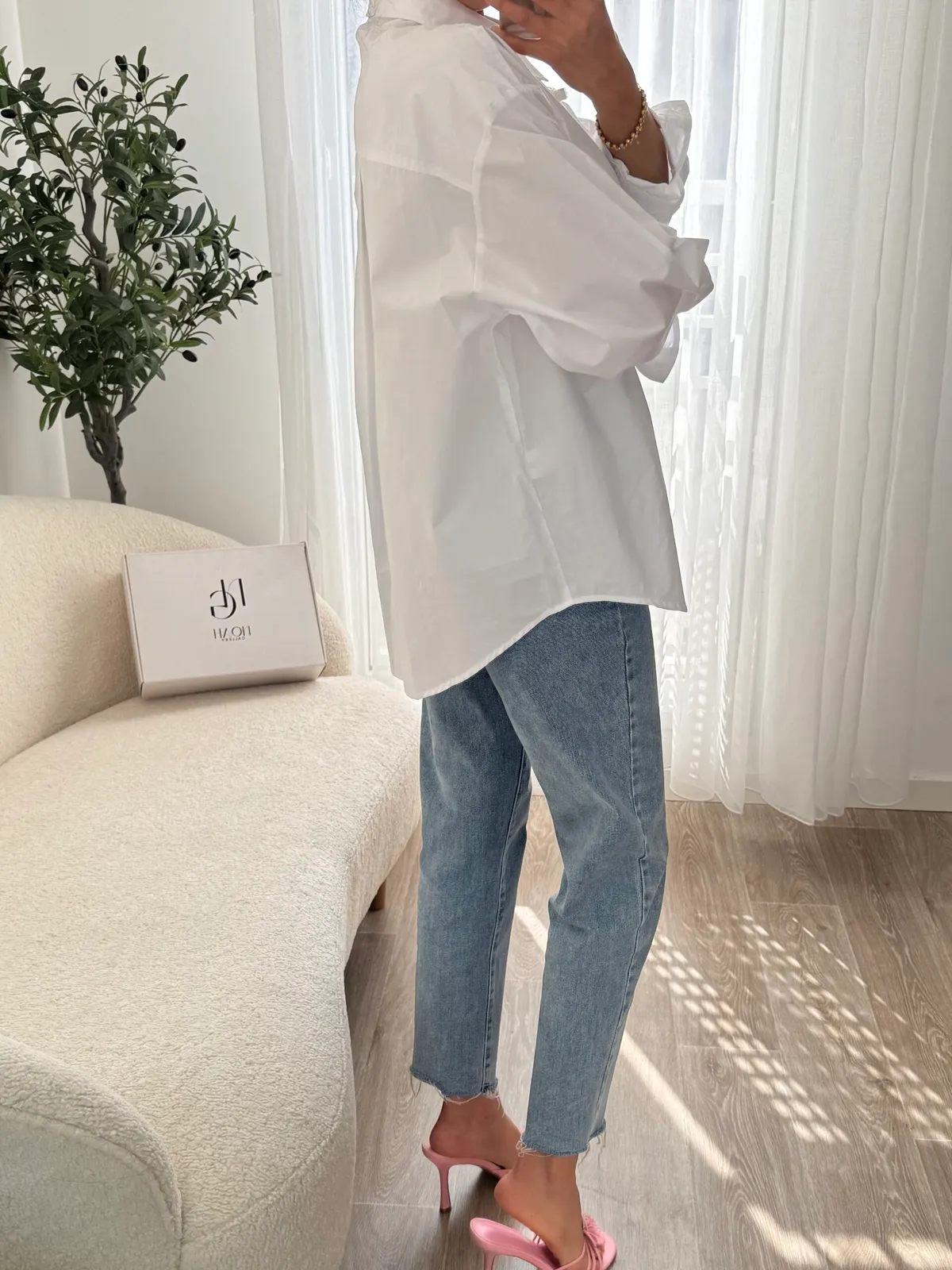 Chemise Blanche Papillon