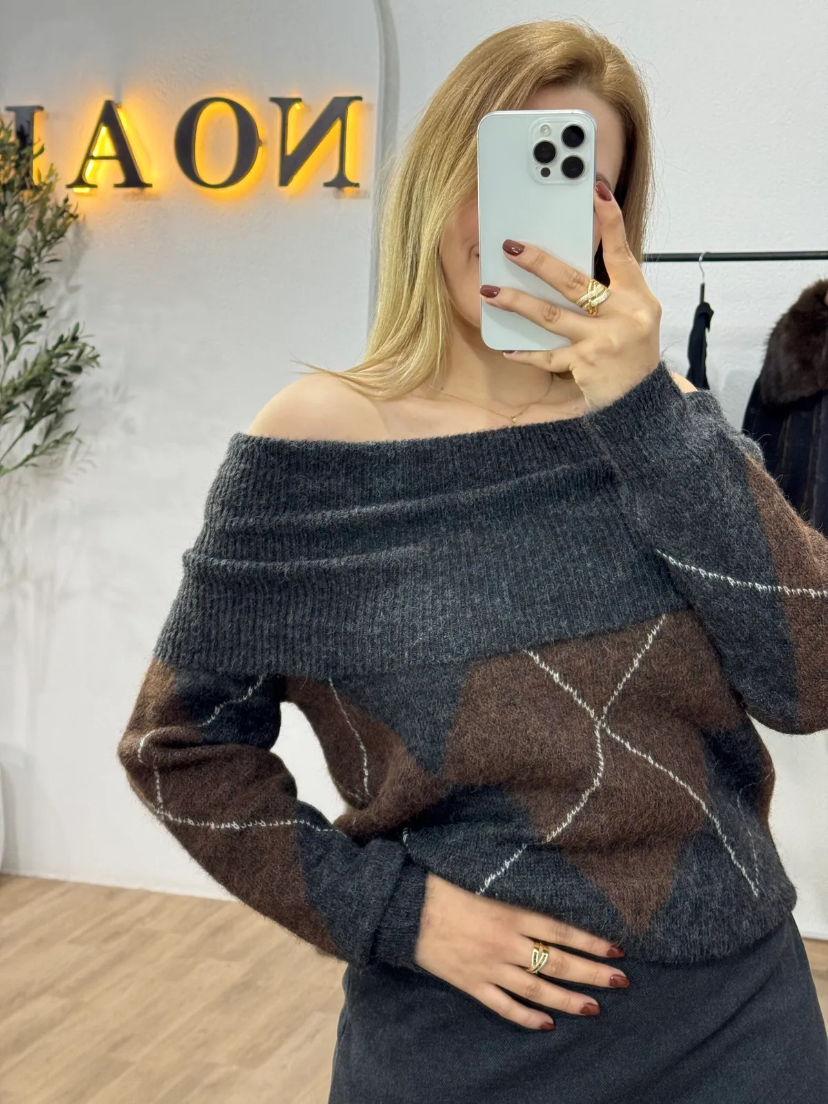 Pull Bardot Argyle