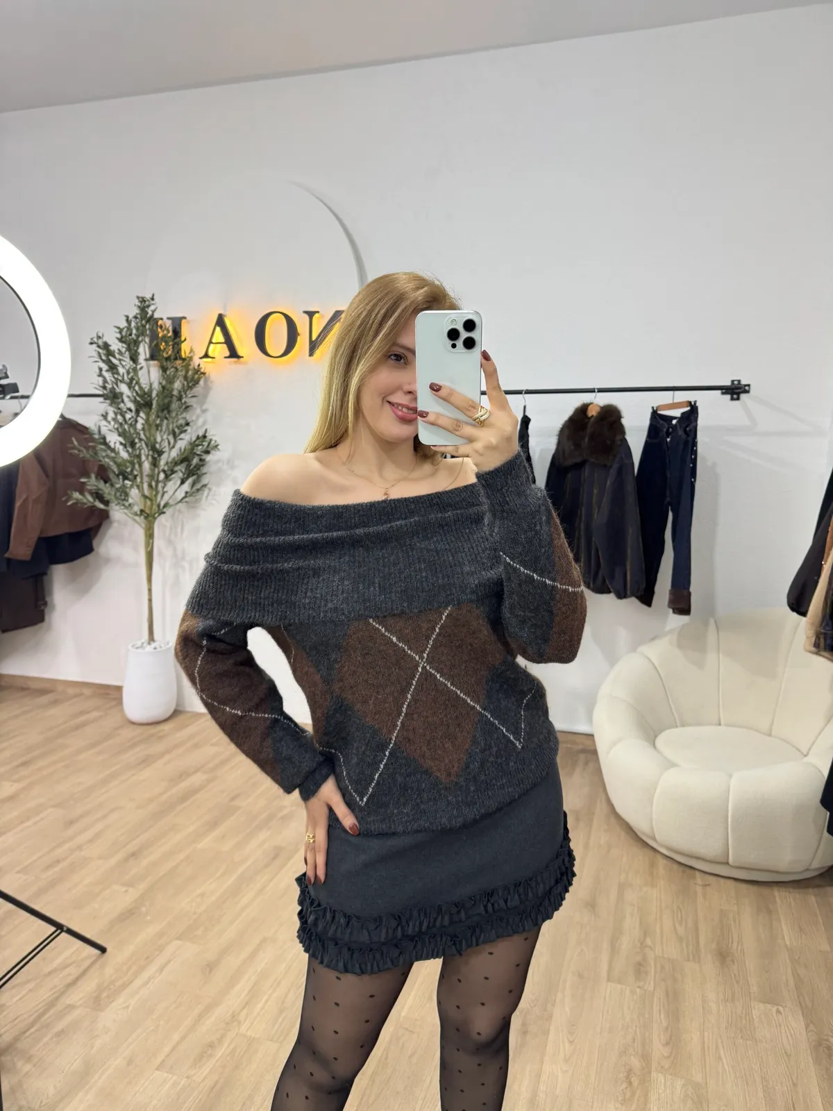 Pull Bardot Argyle