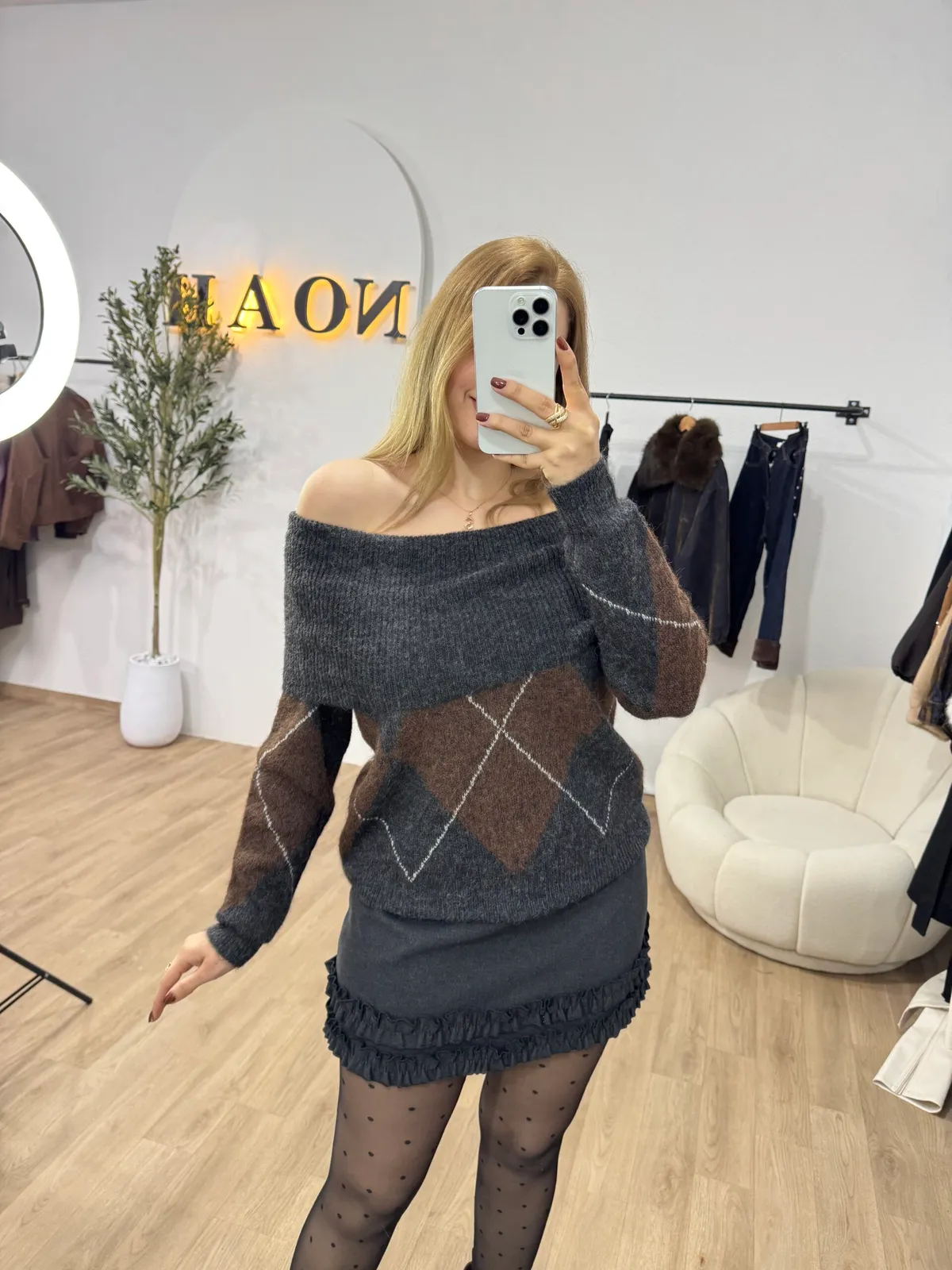 Pull Bardot Argyle