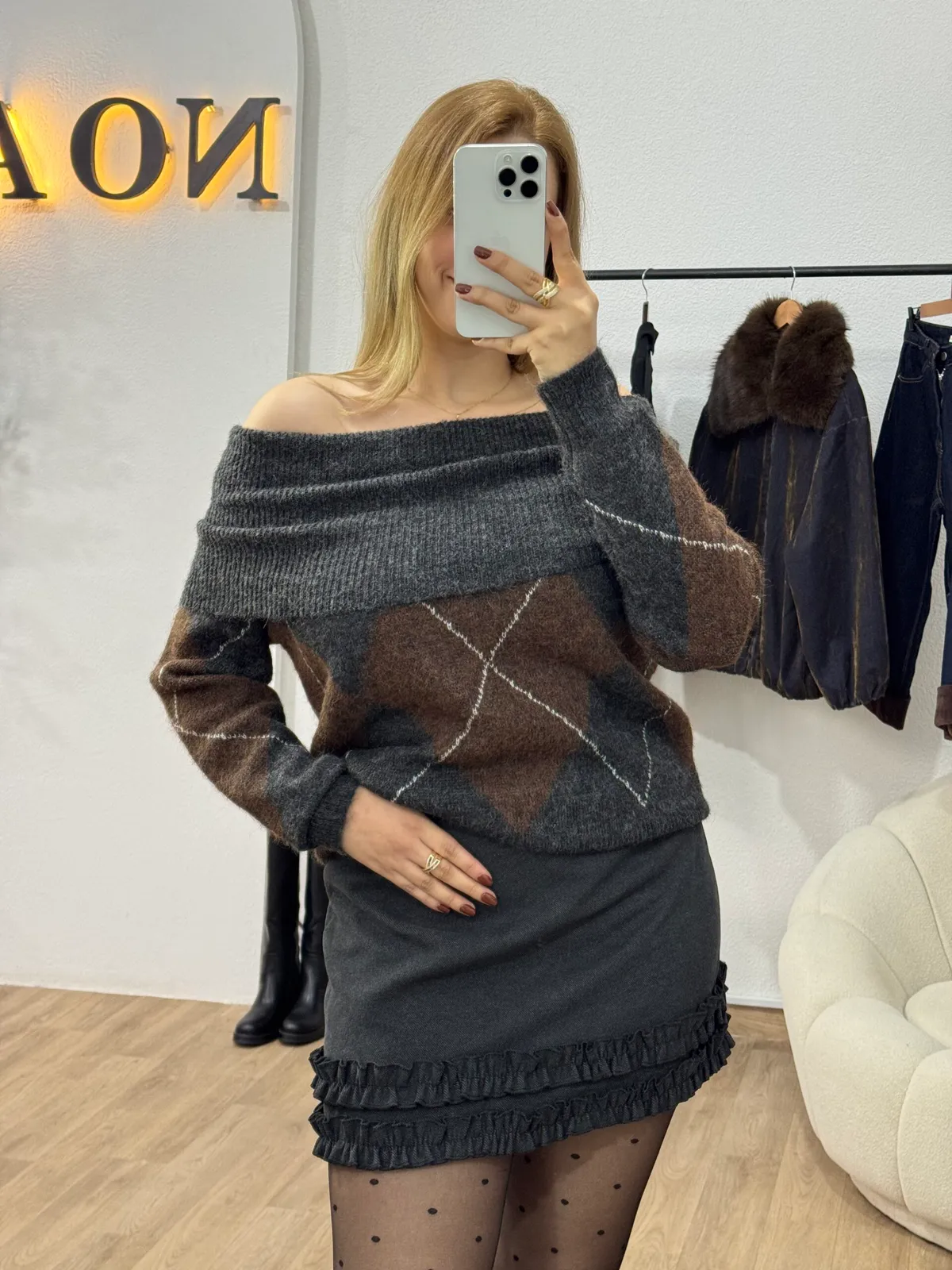 Pull Bardot Argyle