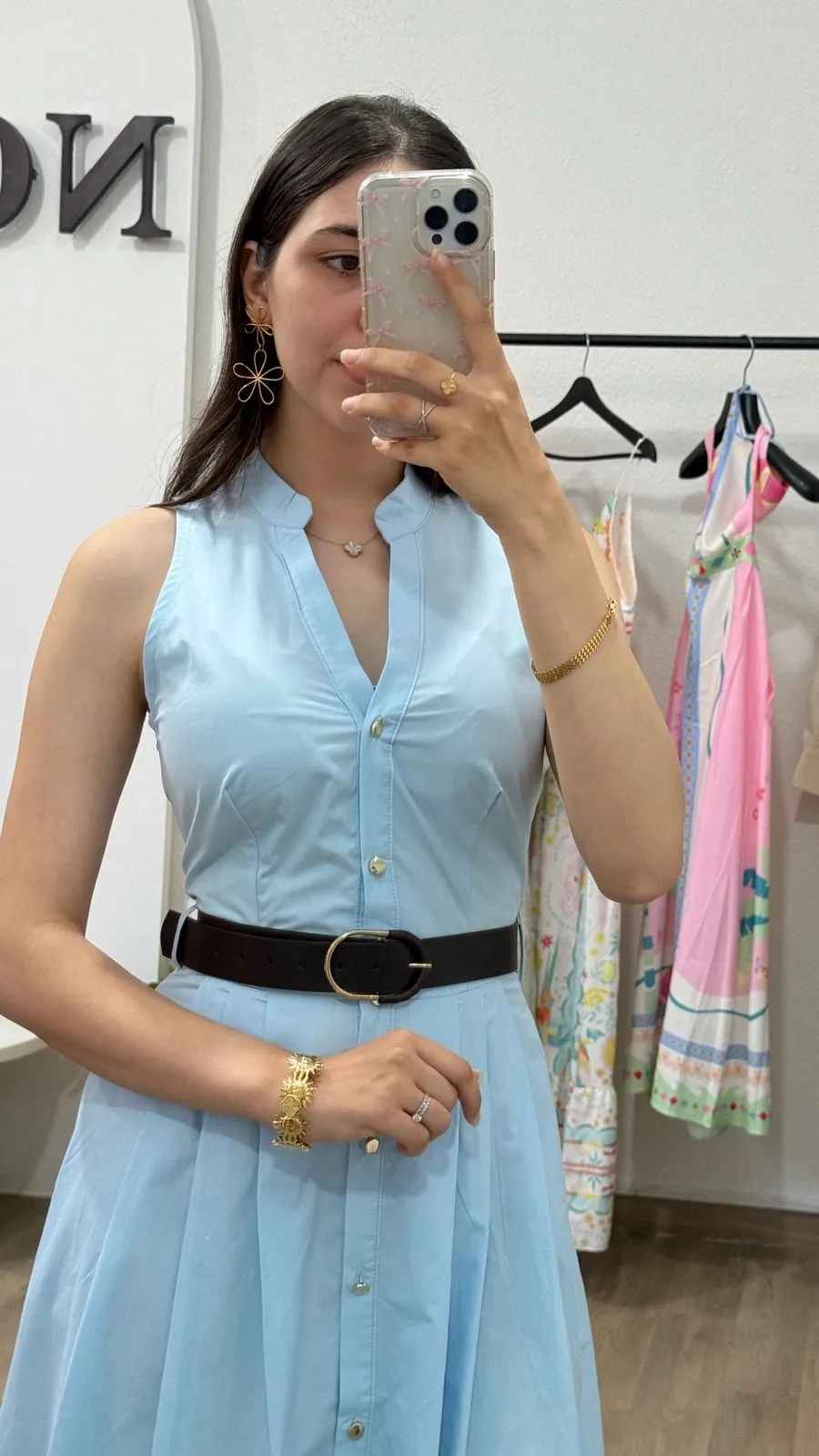 Robe Bleu Poudré