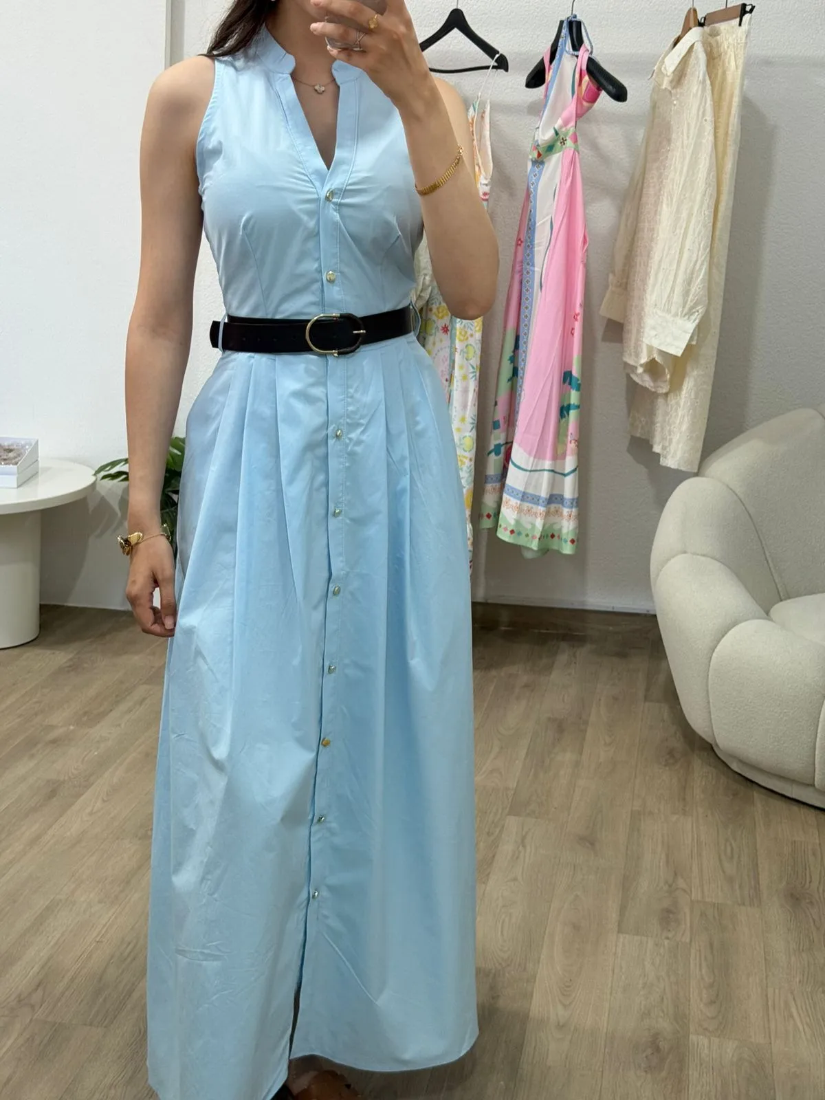 Robe Bleu Poudré