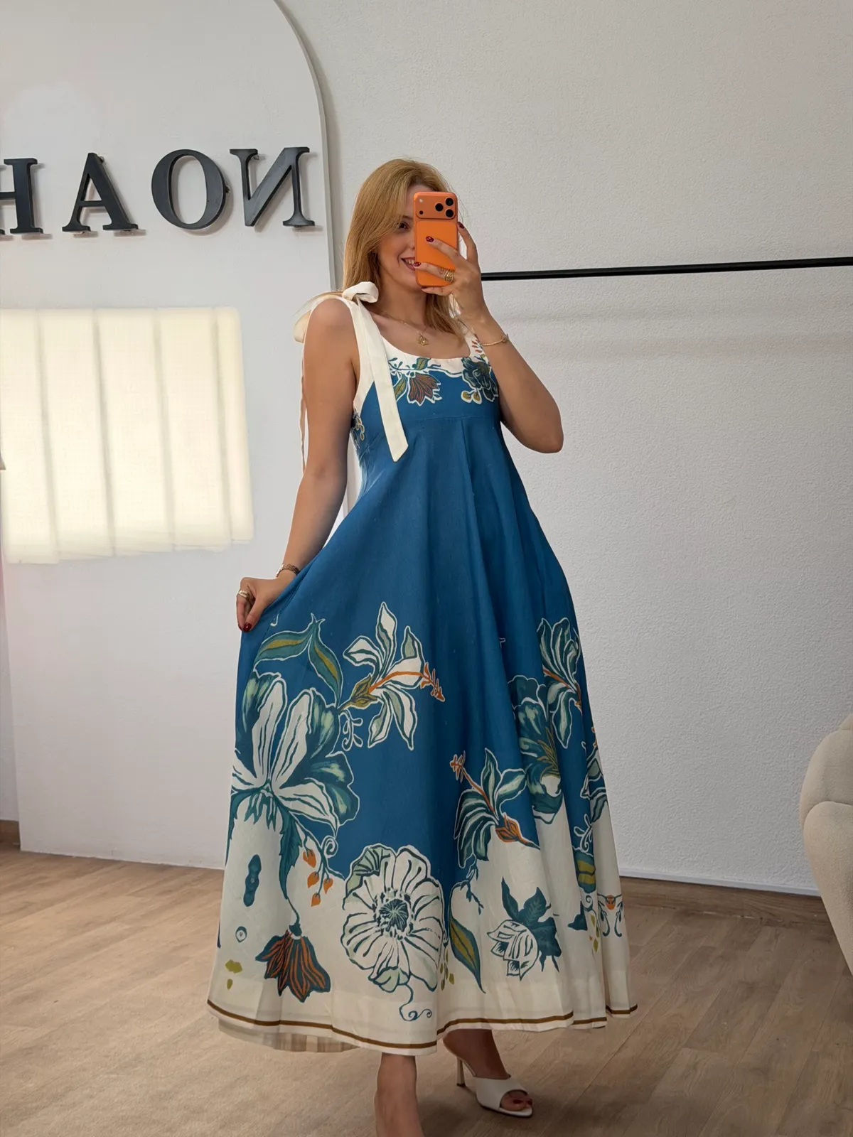 Robe Azur Florale