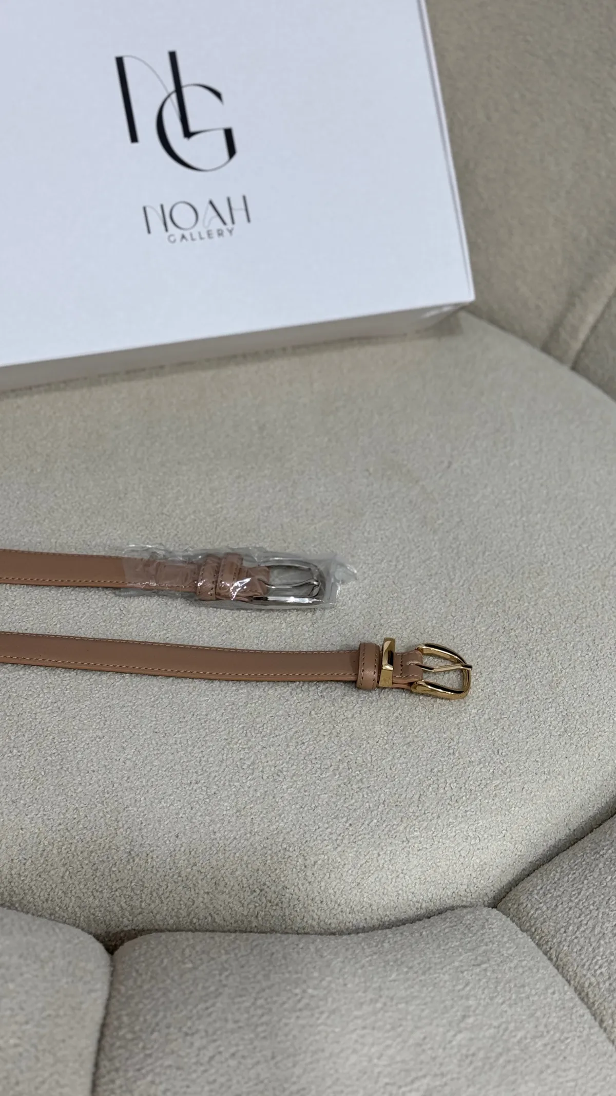 Ceinture Camel En Vrai Cuir