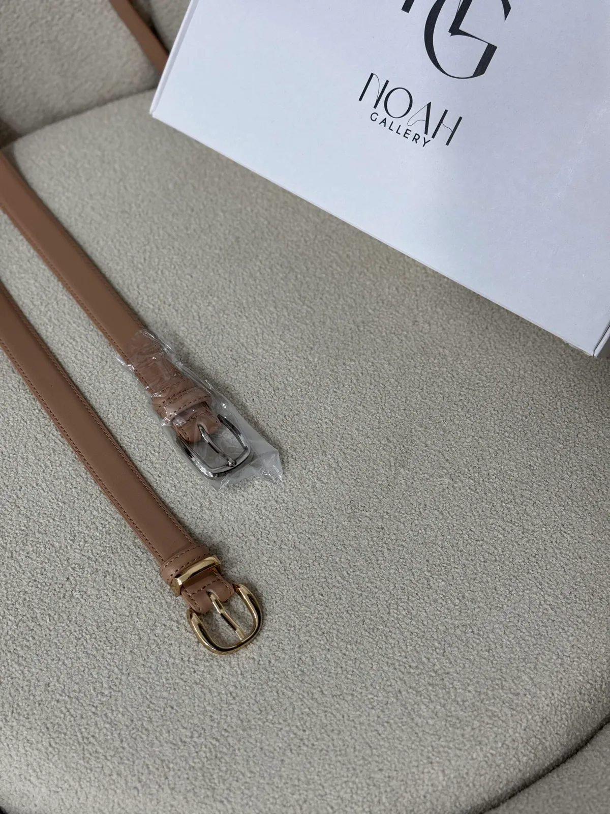 Ceinture Camel En Vrai Cuir