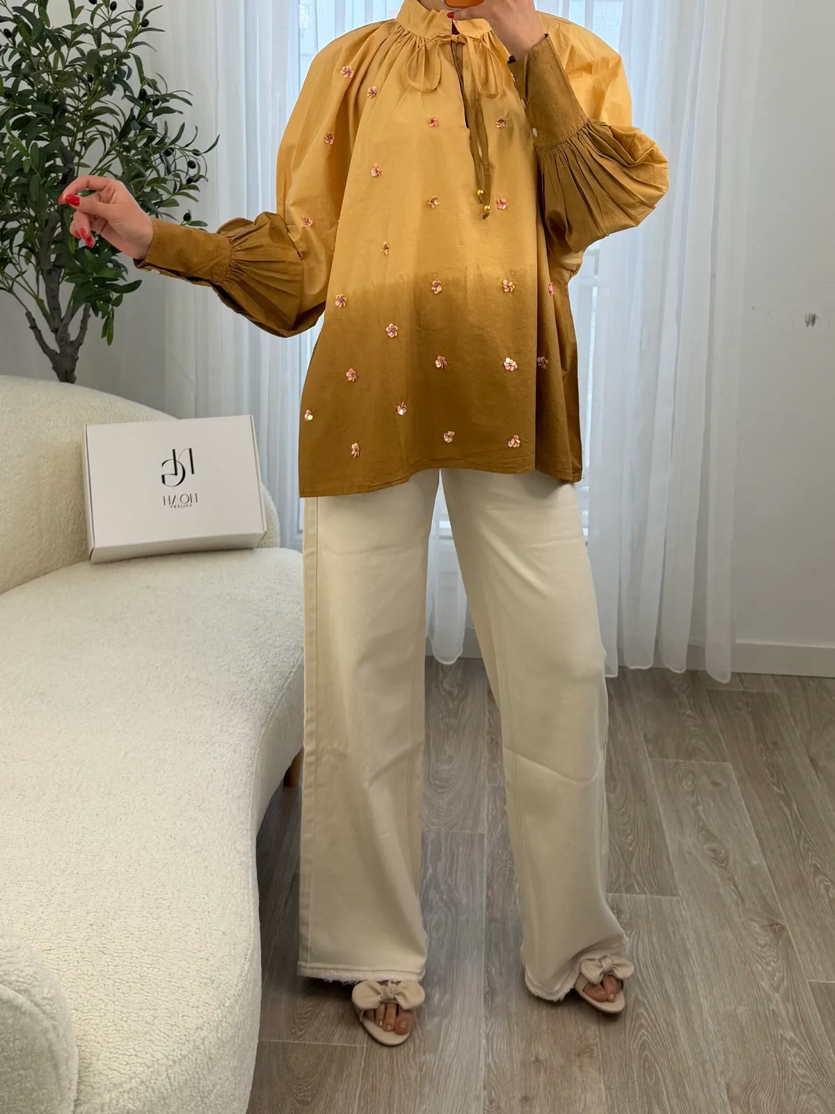Chemise Miel Brodée