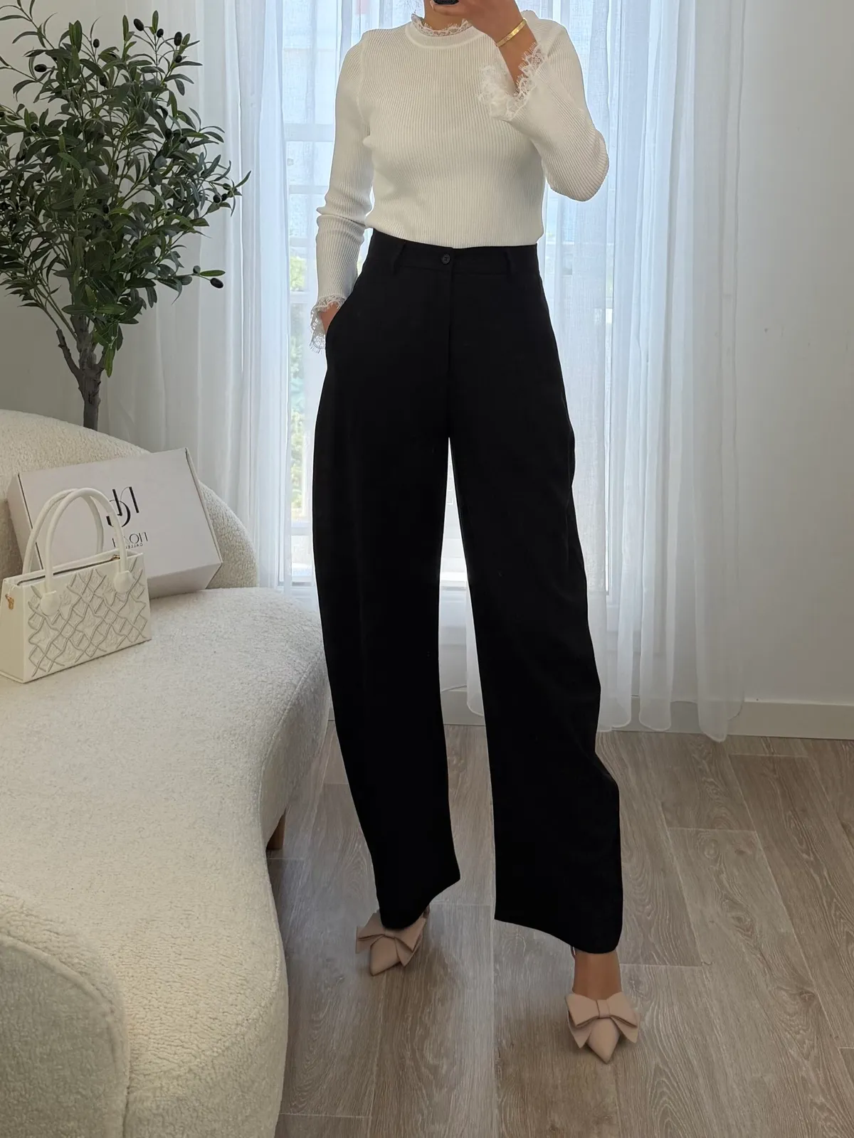 Pantalon Ballon Taille Haute