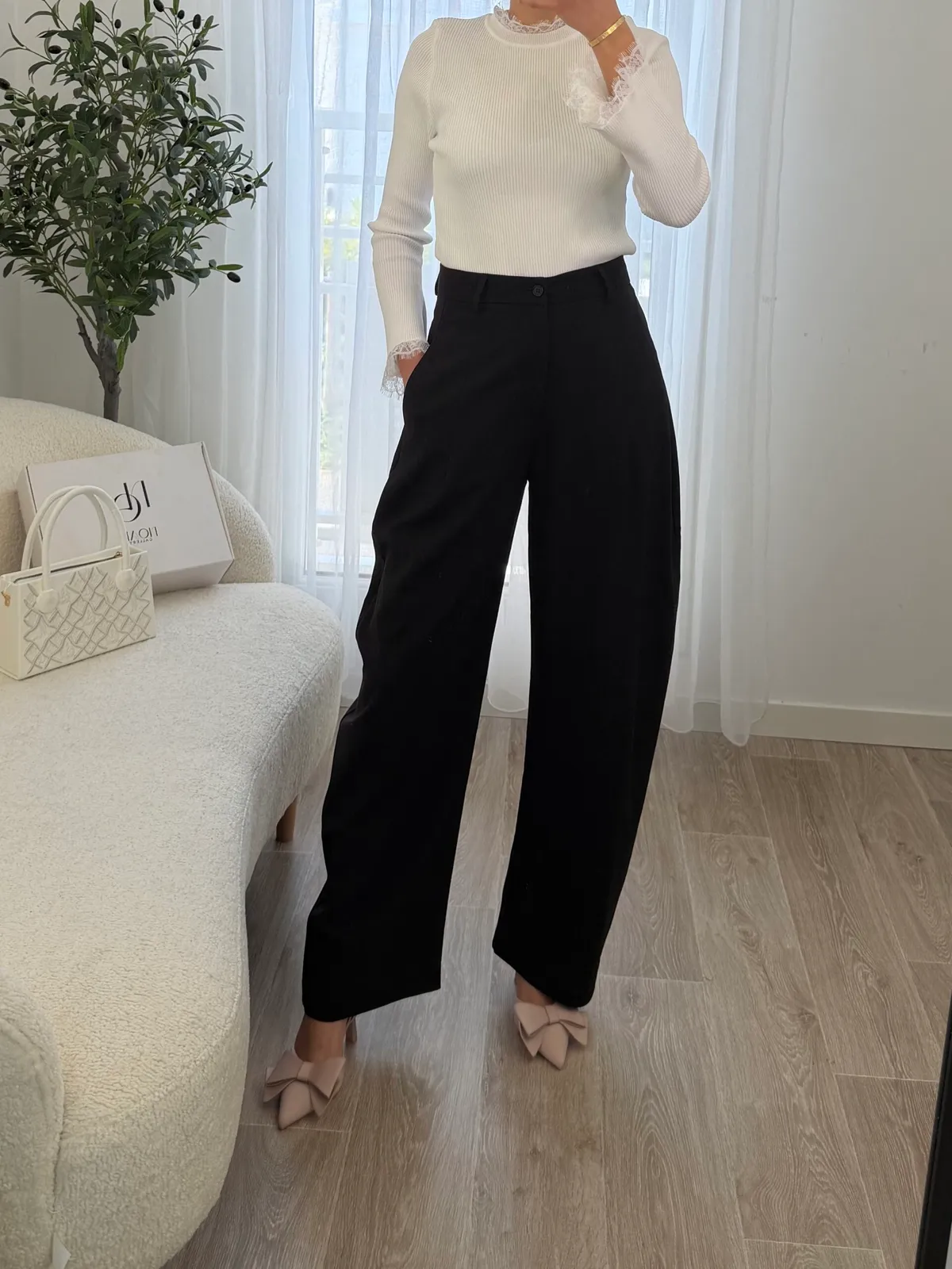 Pantalon Ballon Taille Haute