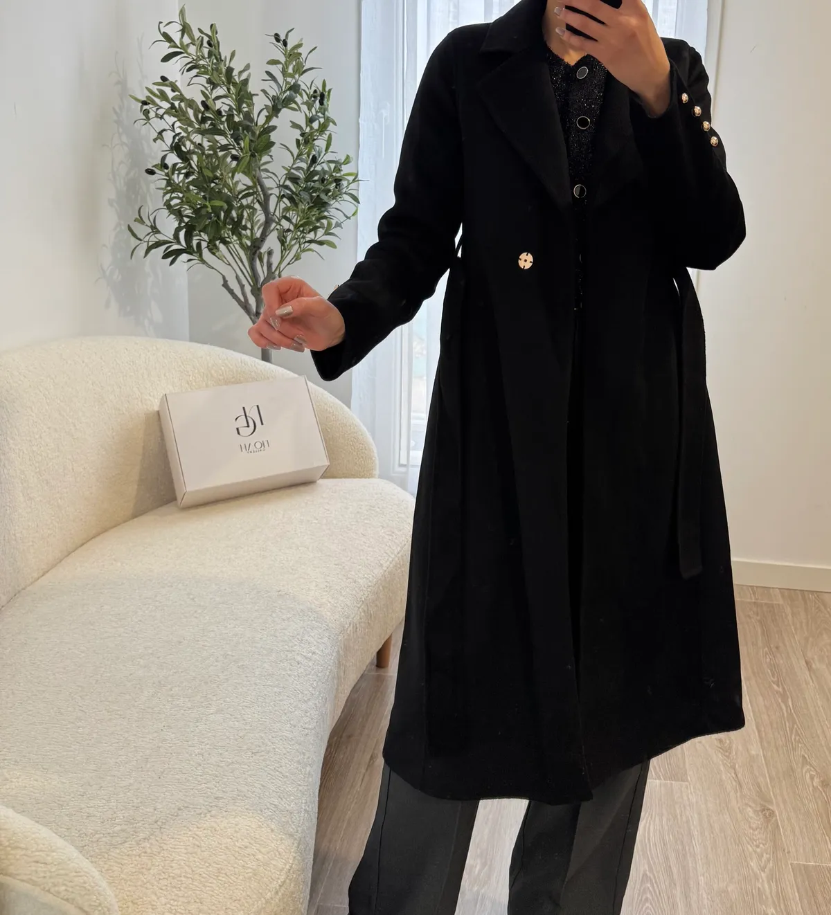 Manteau Noir En Laine