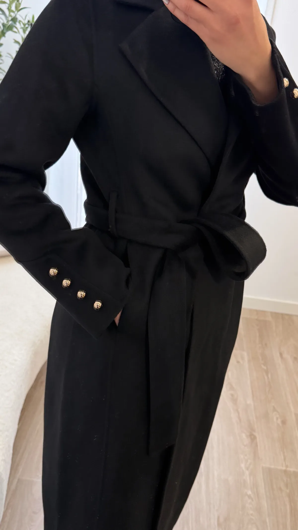 Manteau Noir En Laine