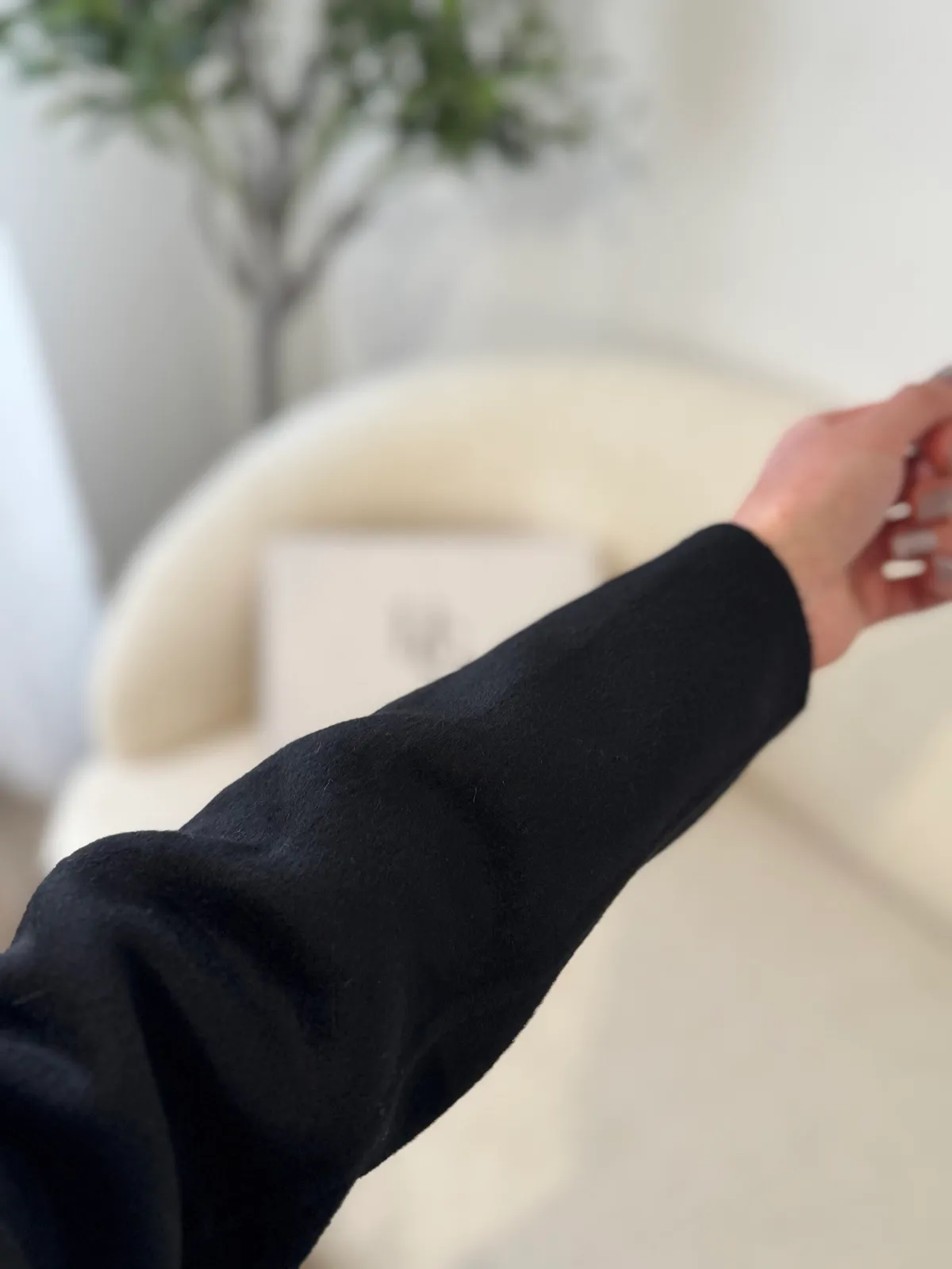 Manteau Noir En Laine