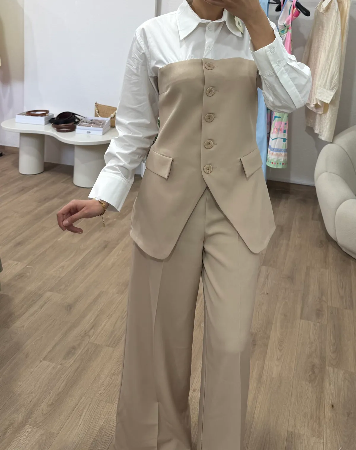 Ensemble Bustier Chemise Intégrée